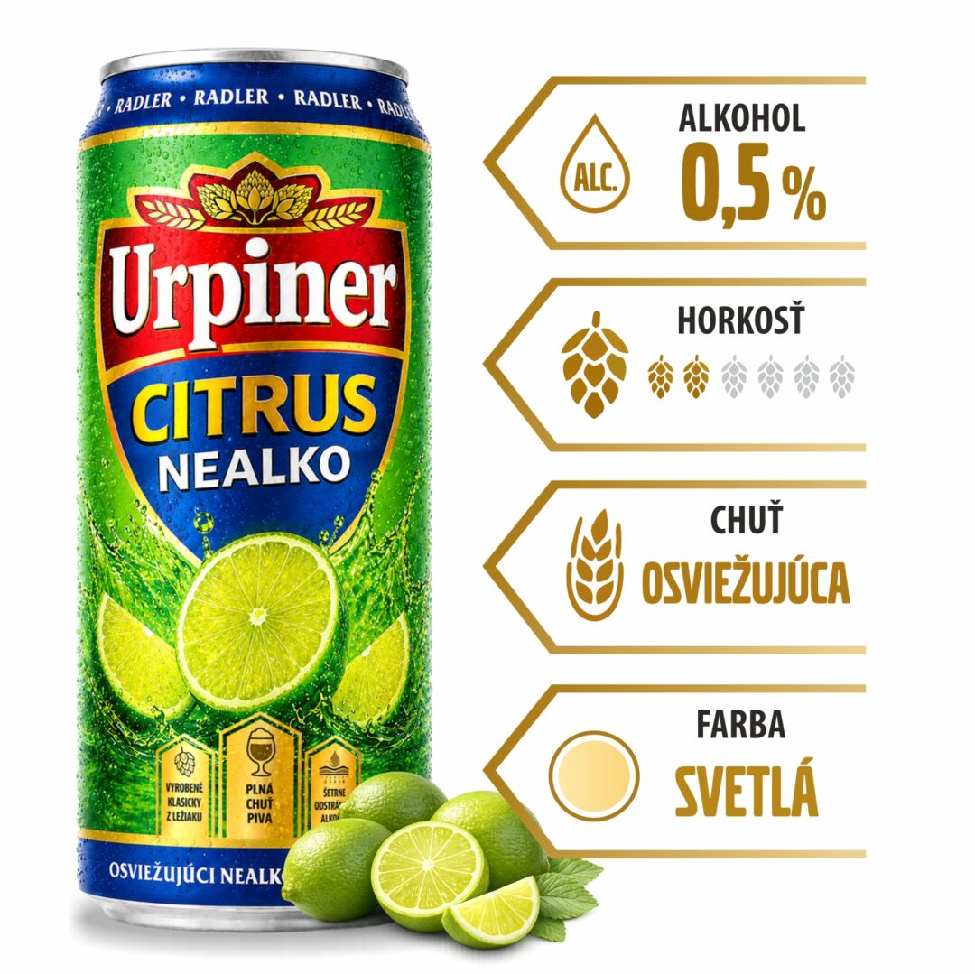 Urpiner Radler CITRUS nealko /nové/ - Z